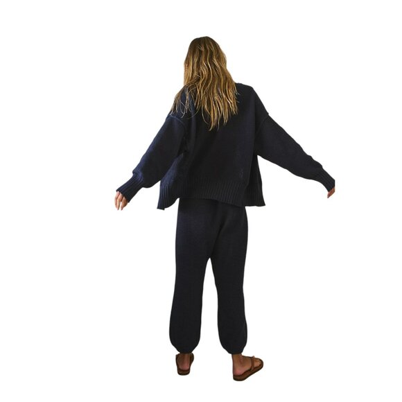 FREE PEOPLE Hailee Cardi Set | Navy - Picture 2 of 13